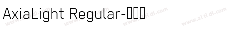 AxiaLight Regular字体转换
